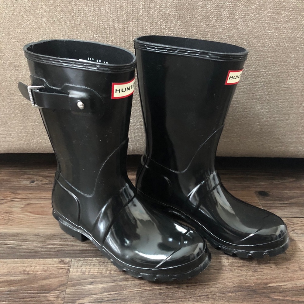 Hunter Womens original short gloss rain boots